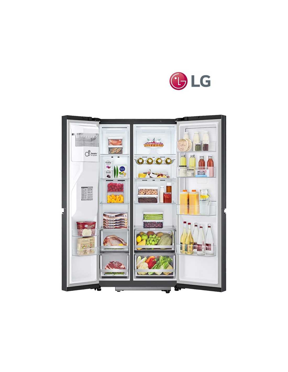 Réfrigérateur frigo américain 2 portes inox 635l mini bar intégré LG Pas  Cher 