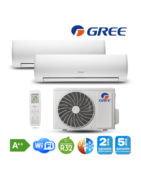 Climatiseur bi-split GREE 2*9000 BTU hors pose