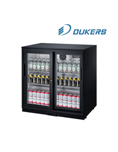 Arrière-bar réfrigéré 2 portes coulissantes DUKERS 197L LG-198S