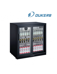 Arrière-bar réfrigéré 2 portes coulissantes DUKERS 197L...