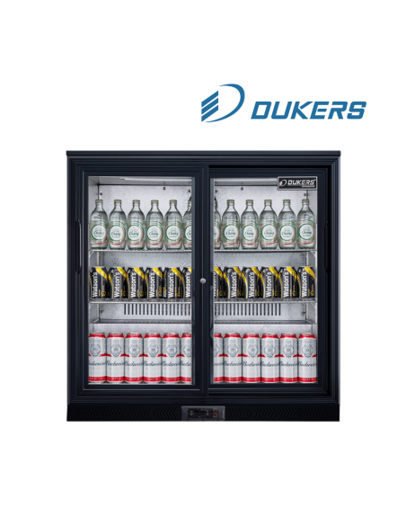 Arrière-bar réfrigéré 2 portes coulissantes DUKERS 197L LG-198S