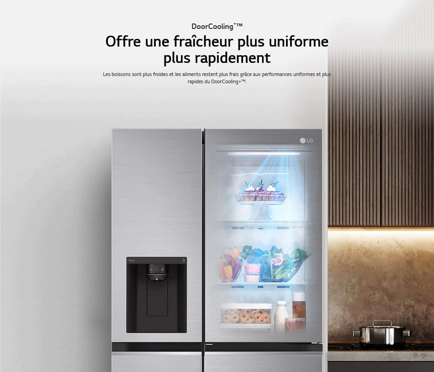 Lg Import - Réfrigérateur américain LG GSLV70PZTF 635L Platinium -  Réfrigérateur américain - Rue du Commerce